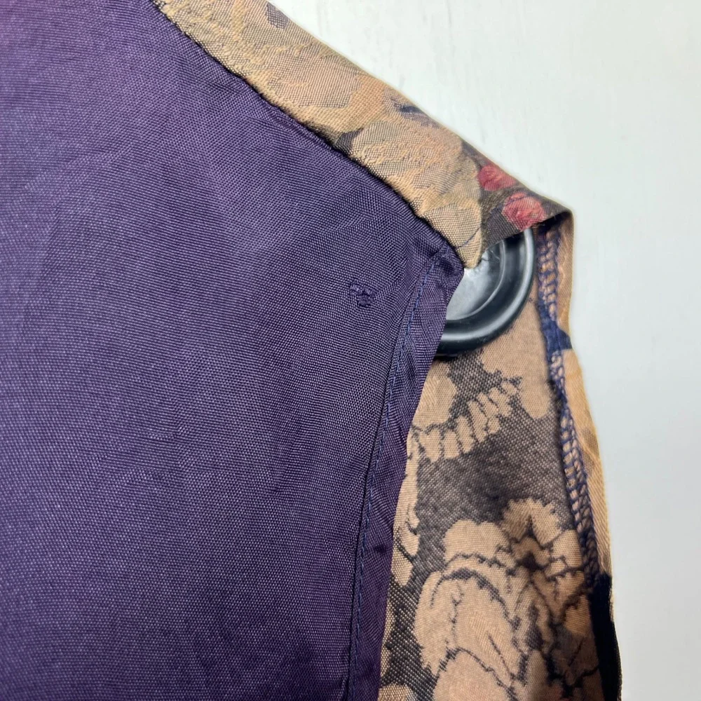 Vintage Anxiety‎ Womens Floral Vest Size M Boho Cottagecore Whimsy